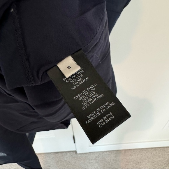 Rebecca Taylor Silk Cotton Navy Blue Long Sleeve Tie Belt Mini Dress Small - Picture 7 of 7